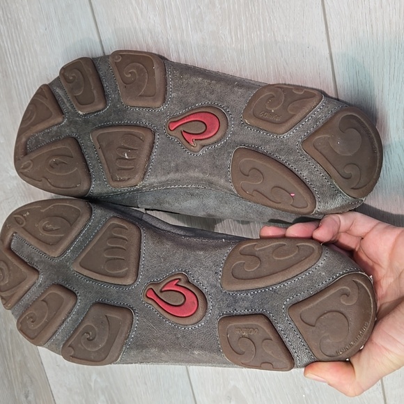 Olukai Men's Moloa Kohana Leather Gray Loafers Slip On Shoes Sz 11.5 - Picture 14 of 15